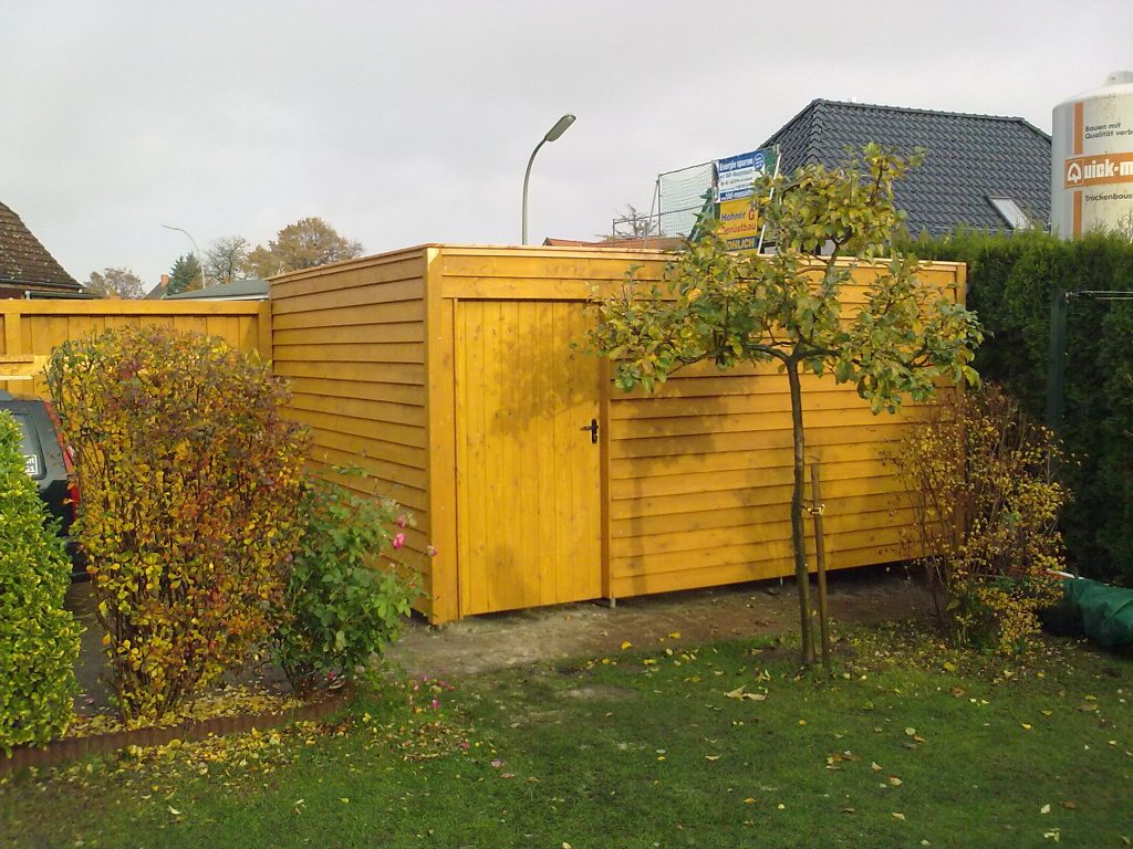 Sichtschutz Schuppen neu