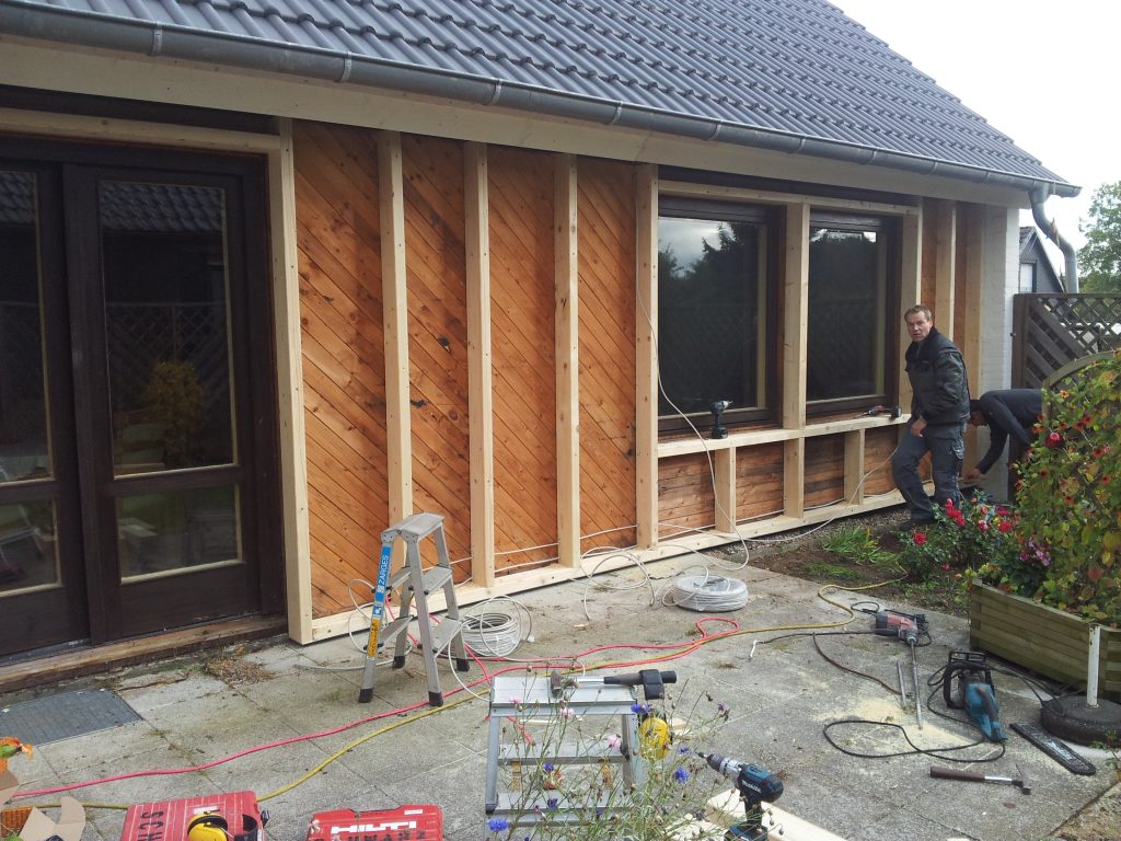 Fassadensanierung Holzrahmen