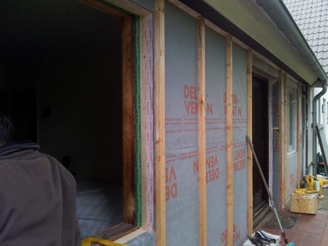 Fassadensanierung im Bau