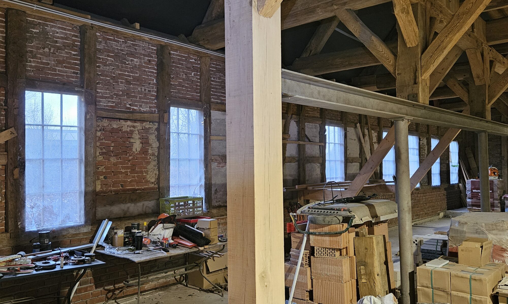 Pfosten untermauert ersetzt