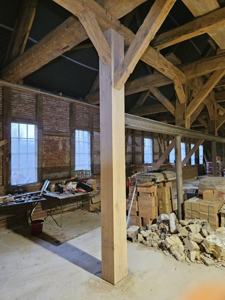 Pfosten untermauert ersetzt