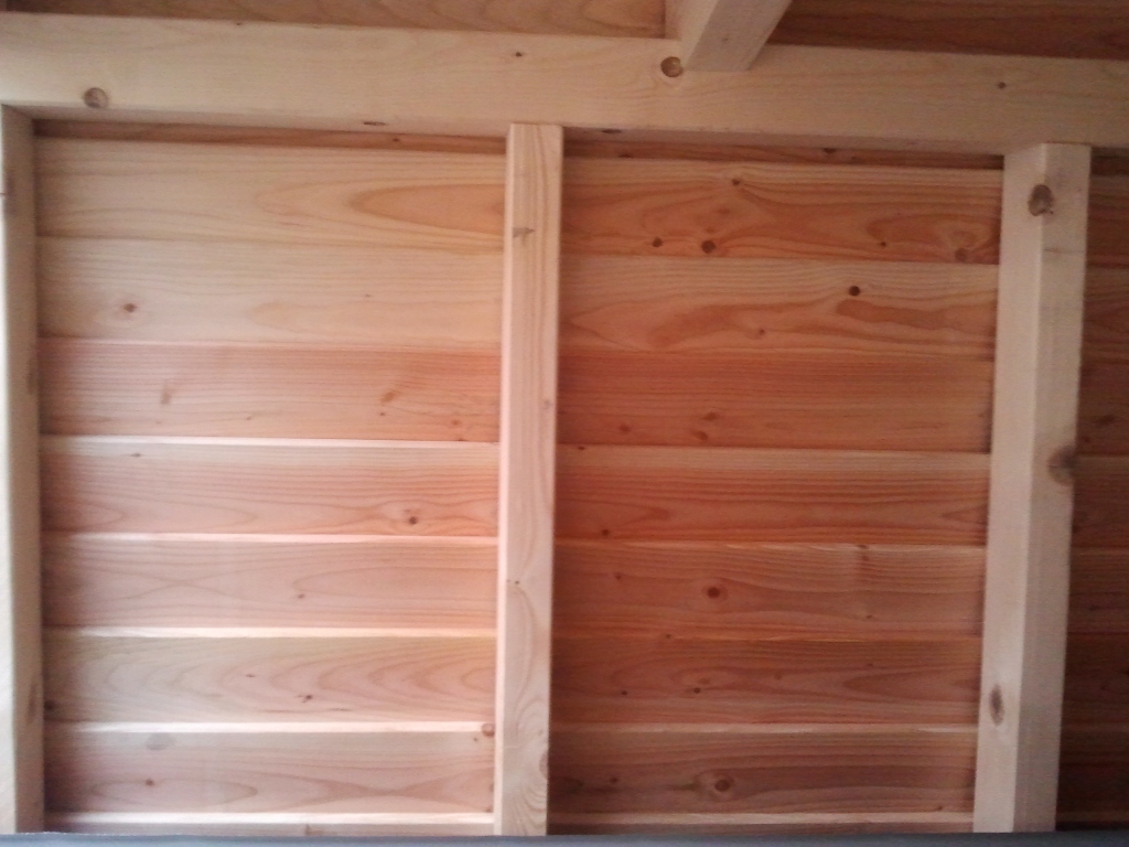 Schuppenwand Innenansicht