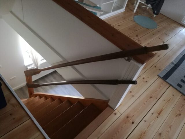 Treppe mit Rudergeländer
