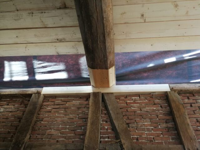 Balkenkopf Sanierung Ansicht von unten